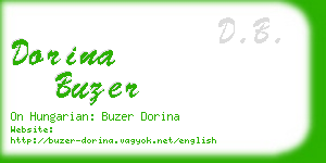 dorina buzer business card